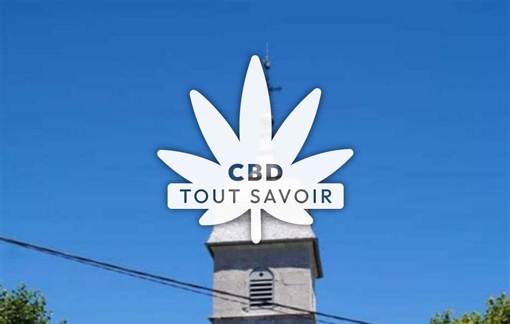 Village à Le-Belieu avec feuille Cannabis CBD