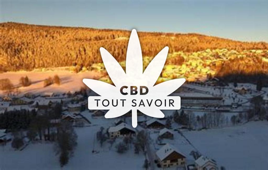Village à Les-Fins avec feuille Cannabis CBD