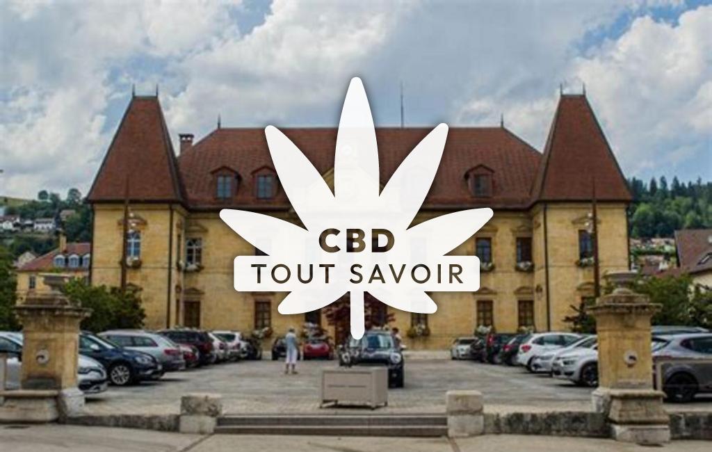 Village à Morteau avec feuille Cannabis CBD