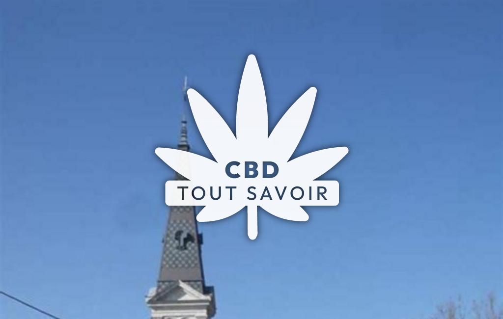 Village à Villers-la-Combe avec feuille Cannabis CBD