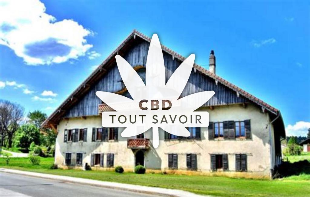 Village à Arc-sous-Cicon avec feuille Cannabis CBD