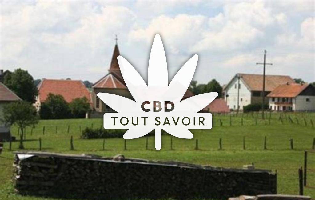 Village à Bugny avec feuille Cannabis CBD