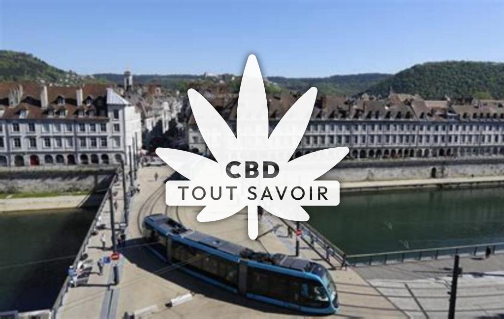 Village à Evillers avec feuille Cannabis CBD