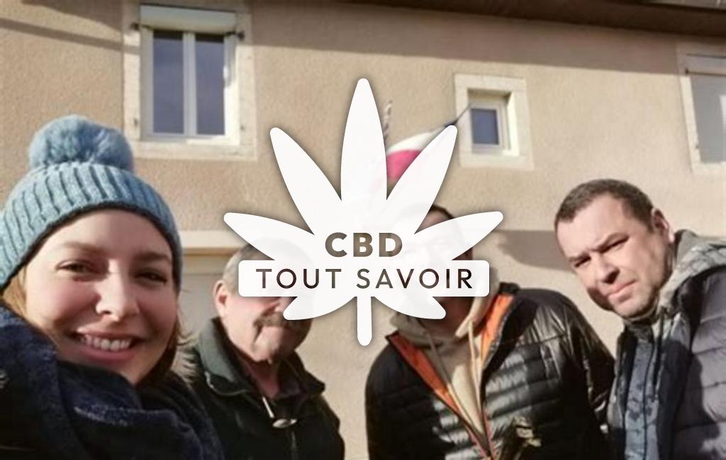 Village à Chevigney-les-Vercel avec feuille Cannabis CBD