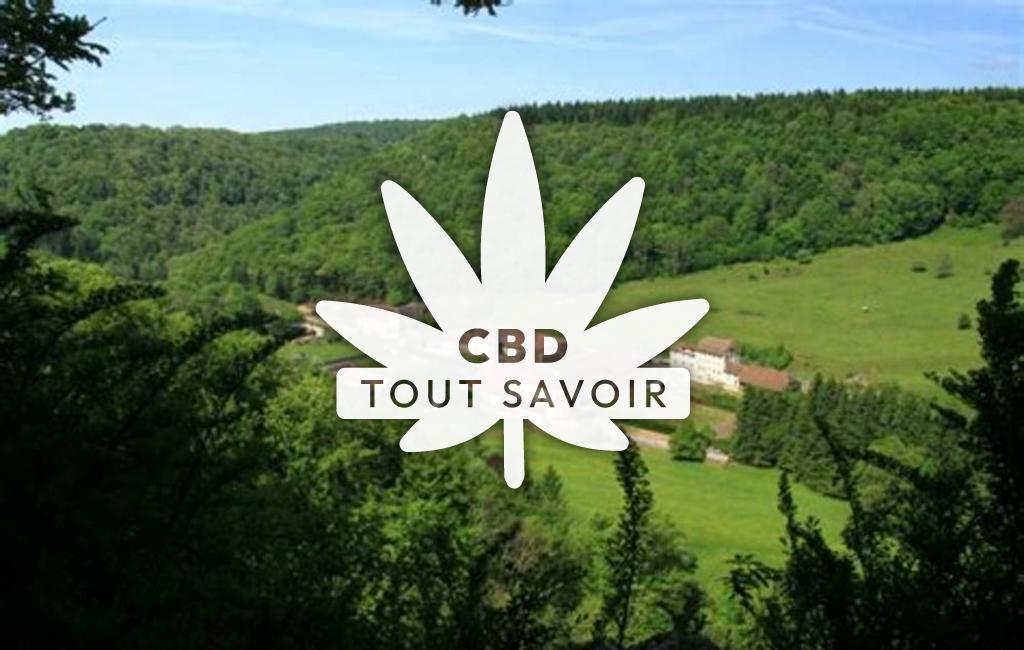 Village à Vellerot-les-Vercel avec feuille Cannabis CBD