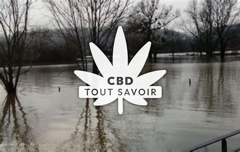 Village à Bavans avec feuille Cannabis CBD