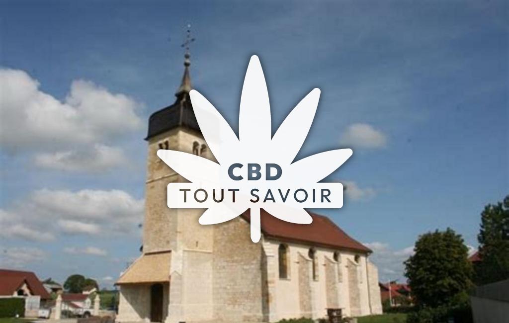 Village à Bannans avec feuille Cannabis CBD