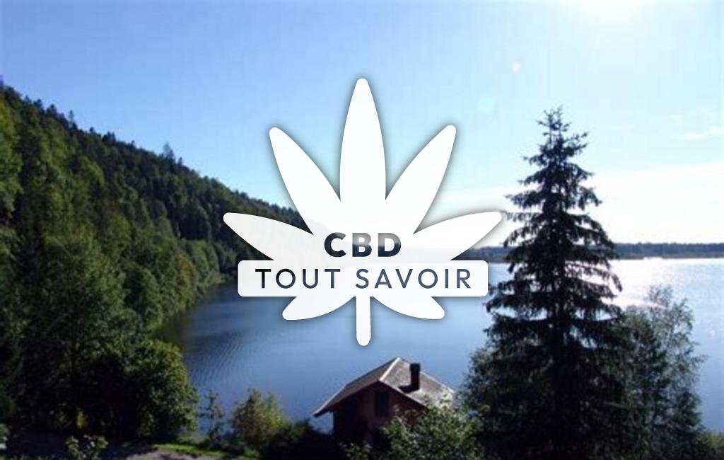 Village à Bouverans avec feuille Cannabis CBD