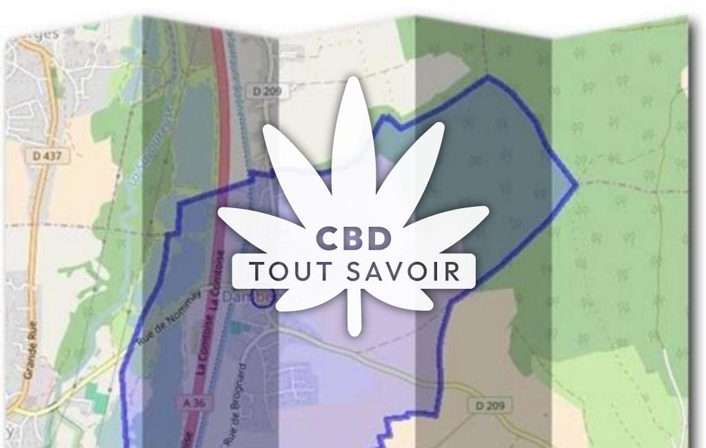 Village à Dambenois avec feuille Cannabis CBD