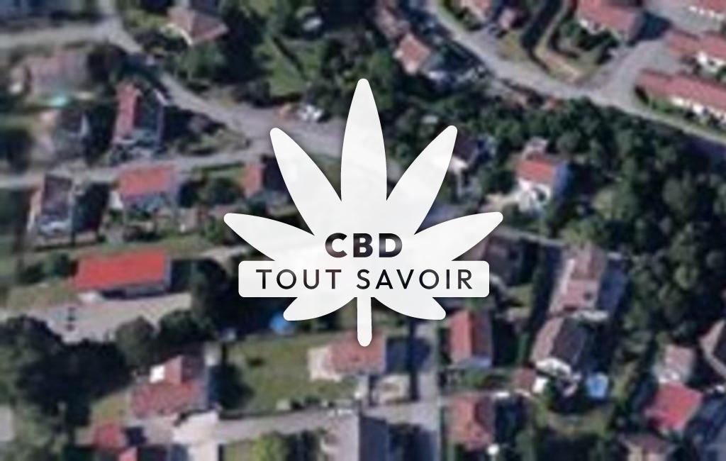 Village à Nommay avec feuille Cannabis CBD