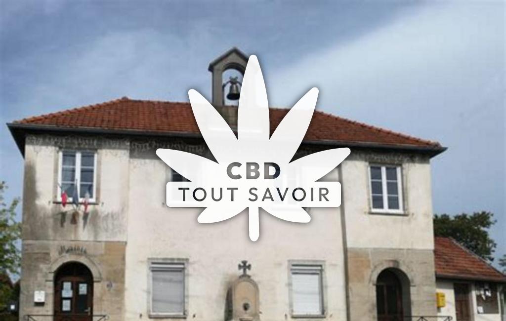 Village à Le-Gratteris avec feuille Cannabis CBD