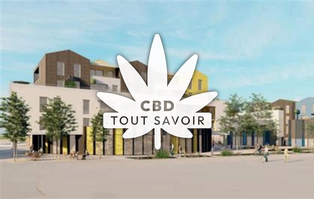 Village à Saint-Hilaire avec feuille Cannabis CBD