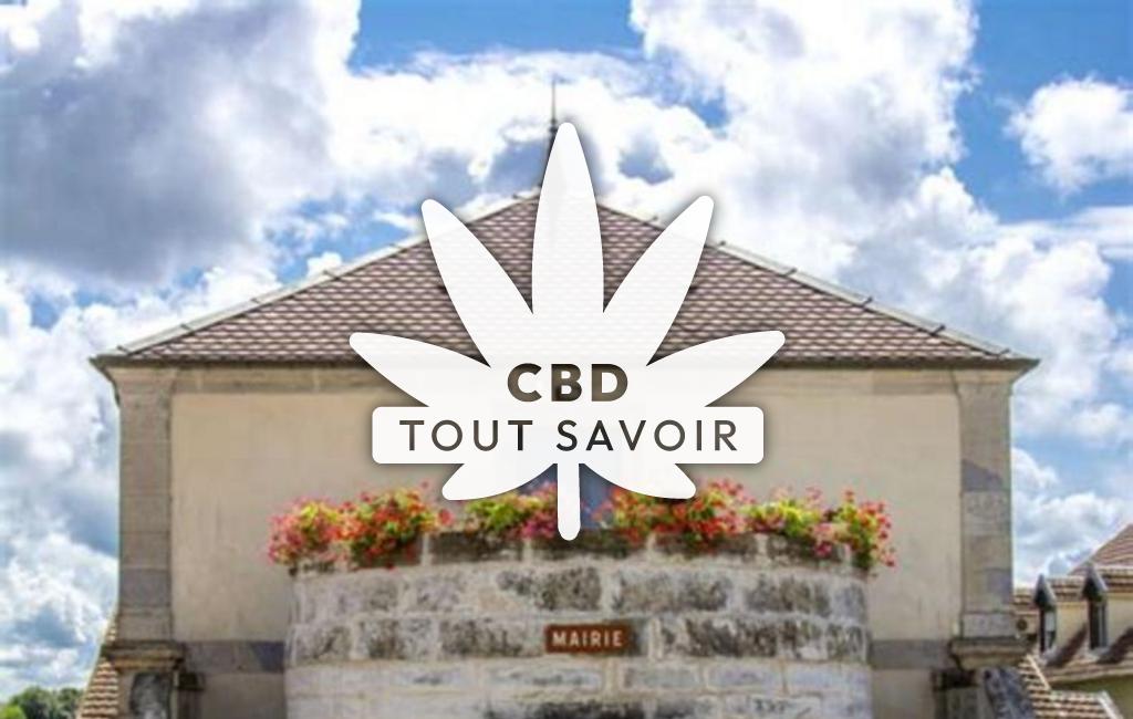 Village à Gennes avec feuille Cannabis CBD