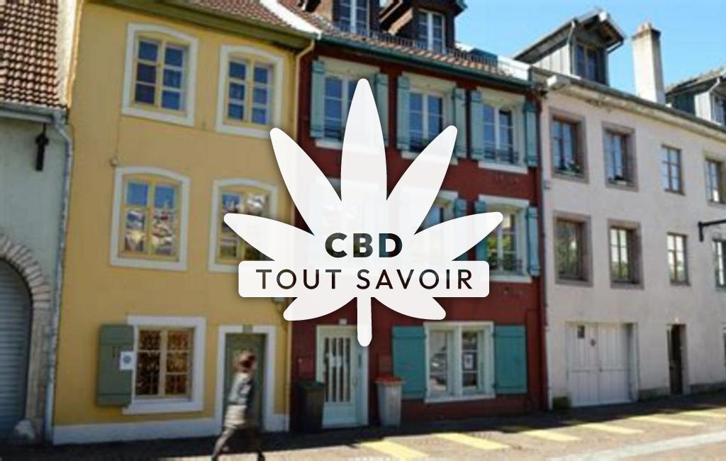 Village à Avilley avec feuille Cannabis CBD