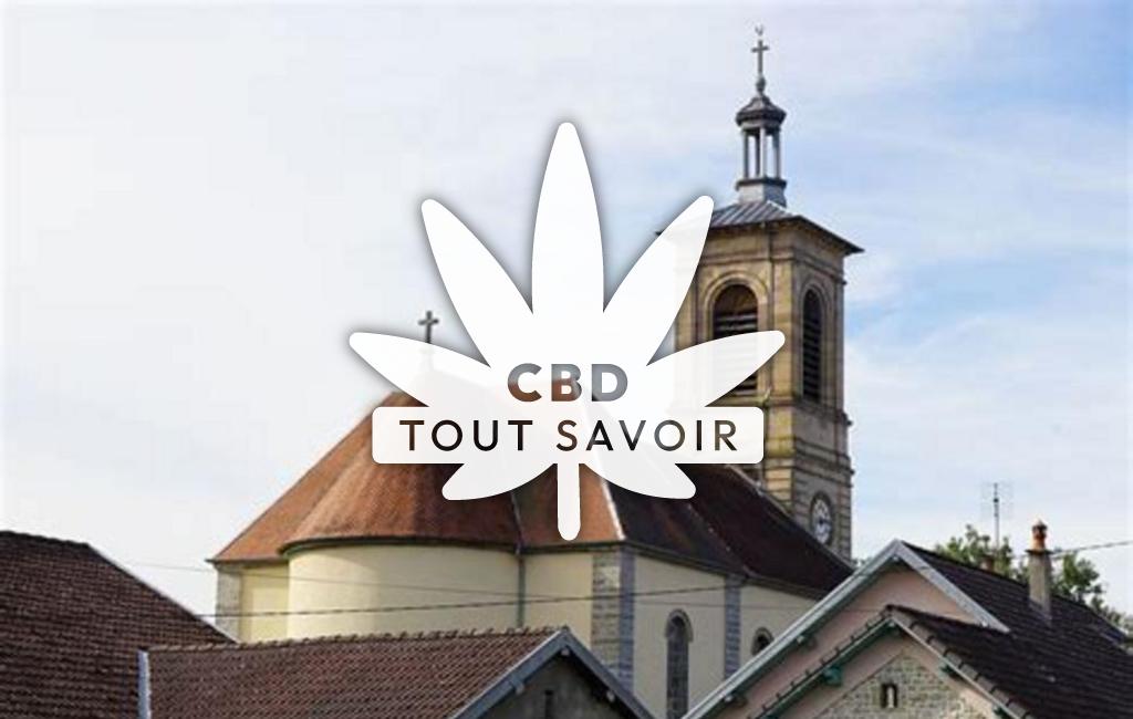 Village à Cubrial avec feuille Cannabis CBD