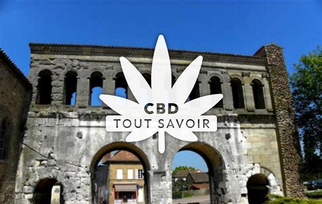 Village à Romain avec feuille Cannabis CBD