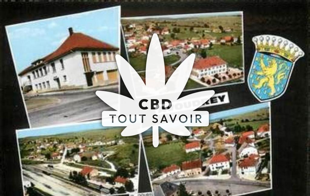 Village à Avoudrey avec feuille Cannabis CBD