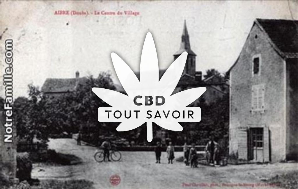 Village à Aibre avec feuille Cannabis CBD