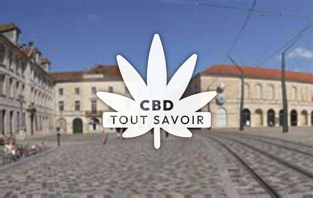 Village à Franois avec feuille Cannabis CBD