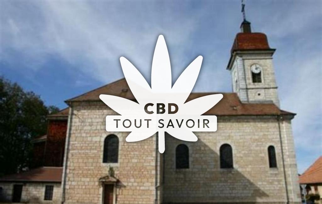 Village à Epenoy avec feuille Cannabis CBD