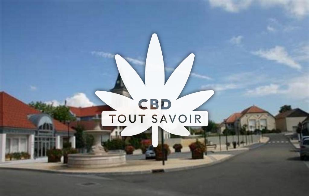 Village à Valdahon avec feuille Cannabis CBD