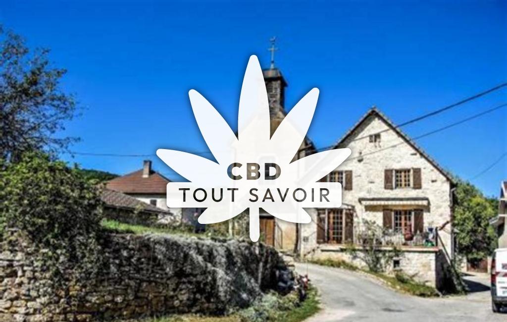 Village à Chateauvieux-les-Fosses avec feuille Cannabis CBD