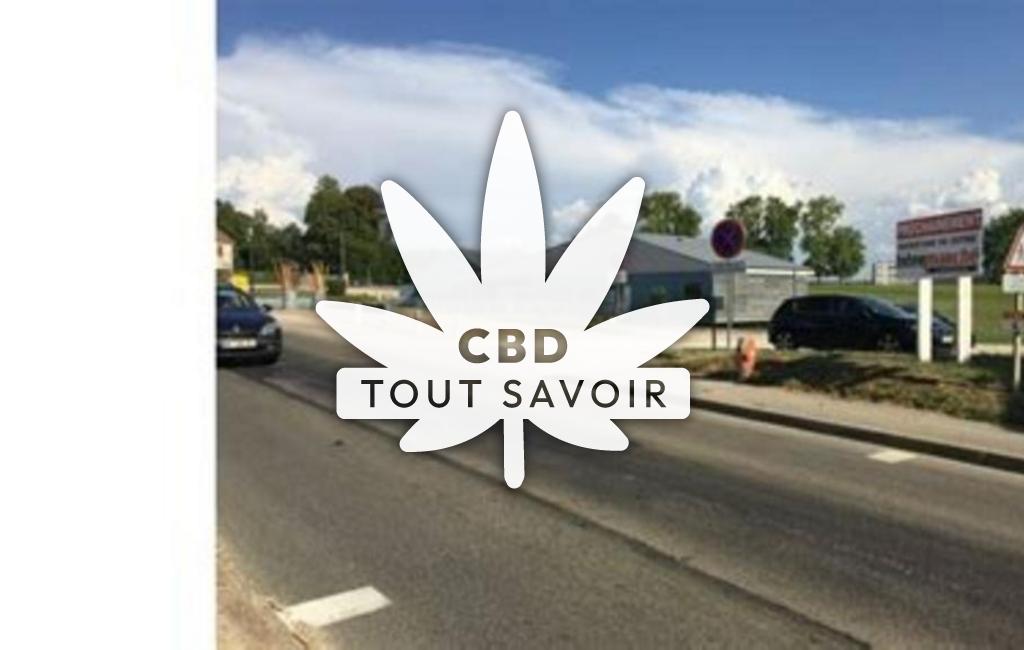 Village à Cussey-sur-l'Ognon avec feuille Cannabis CBD