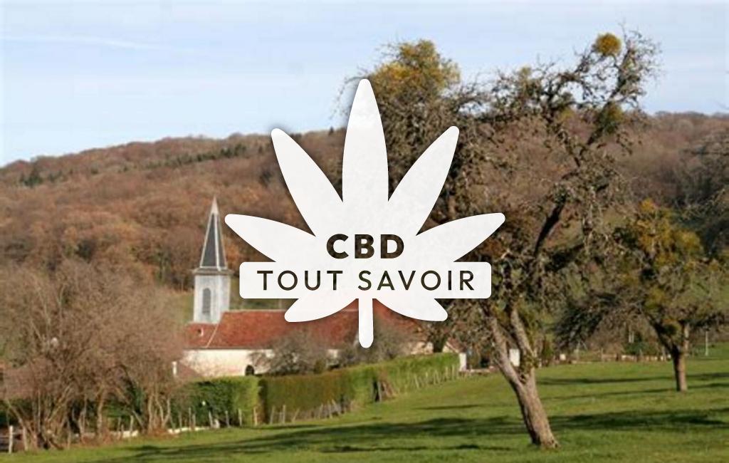 Village à Tallenay avec feuille Cannabis CBD