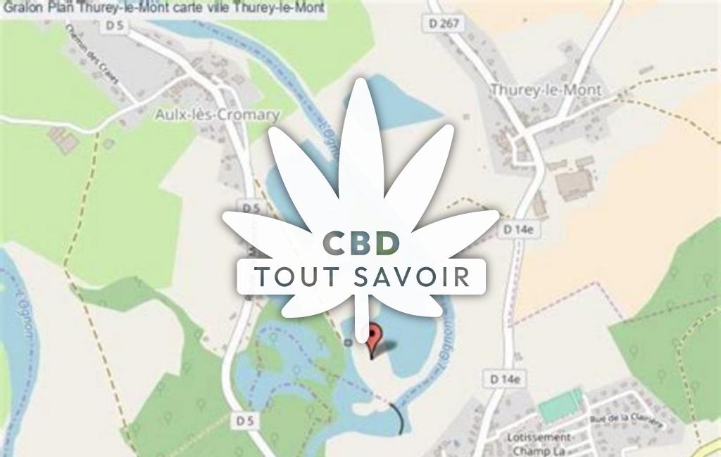 Village à Thurey-le-Mont avec feuille Cannabis CBD