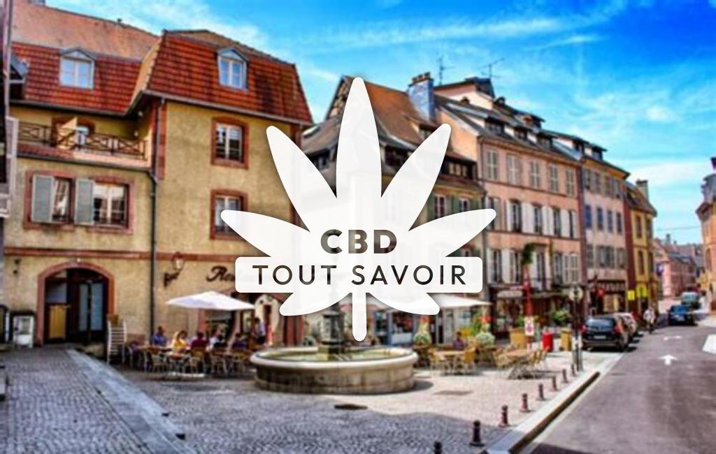 Village à Vieilley avec feuille Cannabis CBD