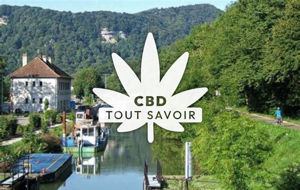 Village à Deluz avec feuille Cannabis CBD