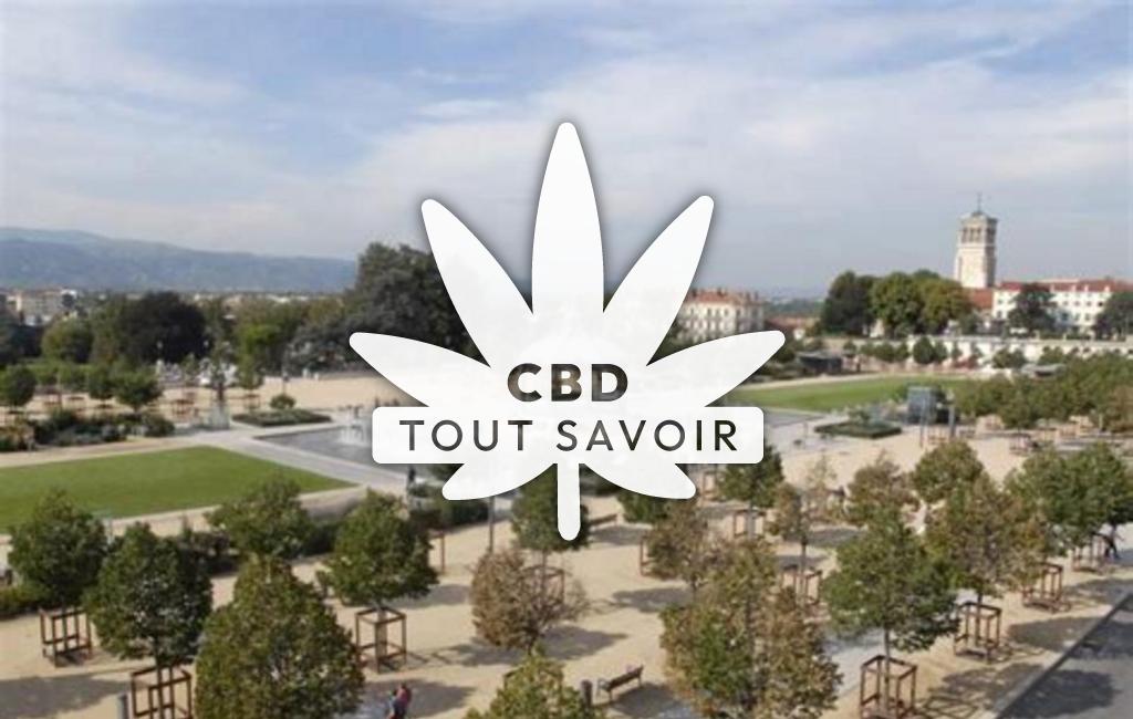 Village à Valence avec feuille Cannabis CBD
