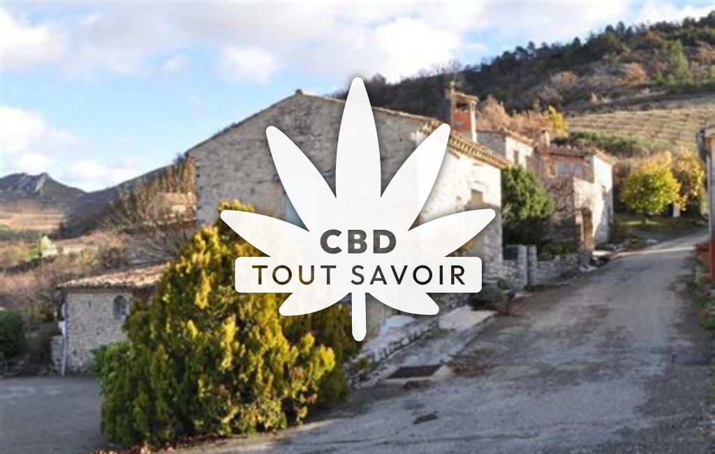 Village à Besignan avec feuille Cannabis CBD