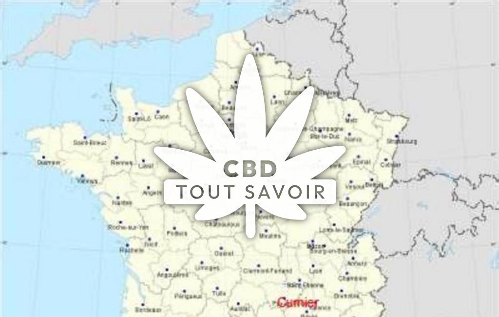 Village à Curnier avec feuille Cannabis CBD