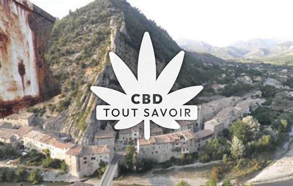Village à Les-Pilles avec feuille Cannabis CBD
