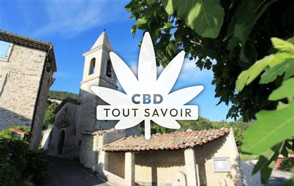Village à Venterol avec feuille Cannabis CBD