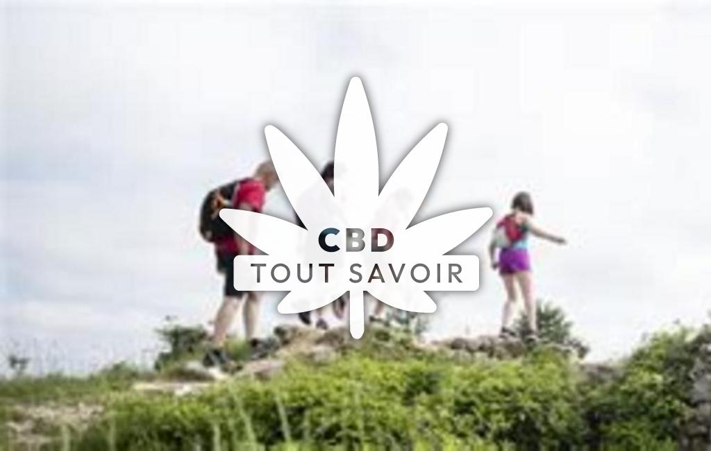 Village à Barcelonne avec feuille Cannabis CBD