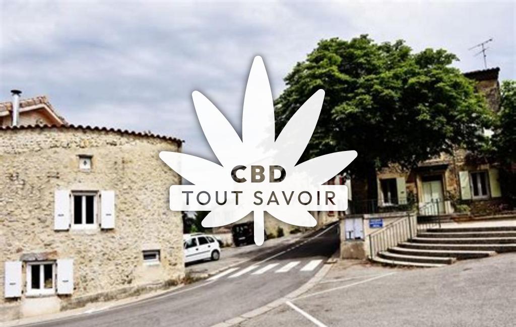 Village à Chateaudouble avec feuille Cannabis CBD