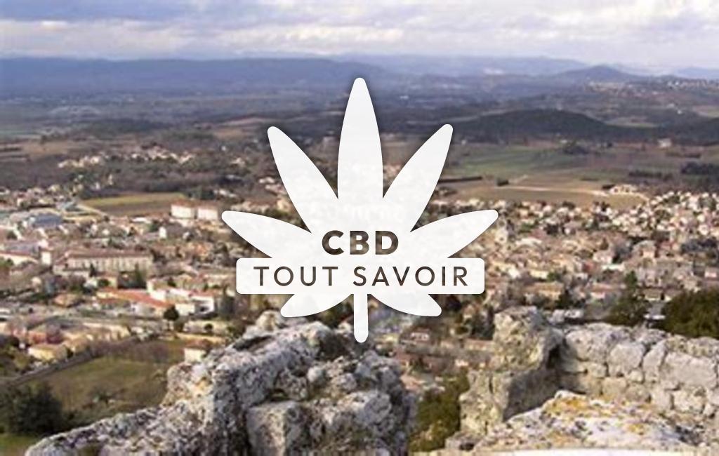 Village à Saint-Paul-Trois-Chateaux avec feuille Cannabis CBD