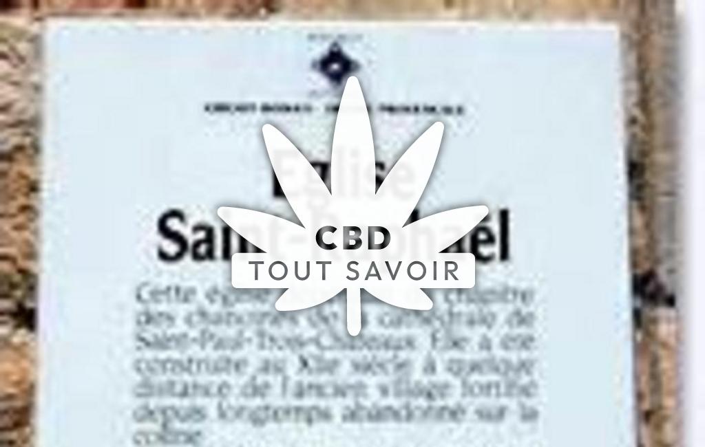 Village à Solerieux avec feuille Cannabis CBD