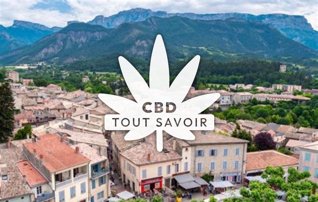 Village à Romeyer avec feuille Cannabis CBD