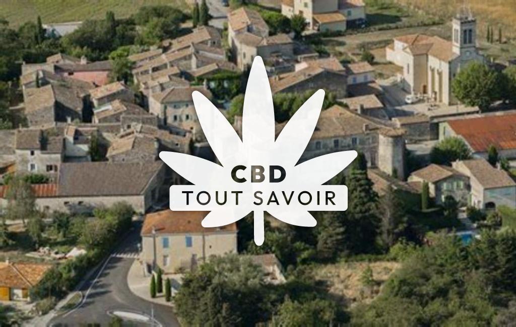 Village à La-Touche avec feuille Cannabis CBD