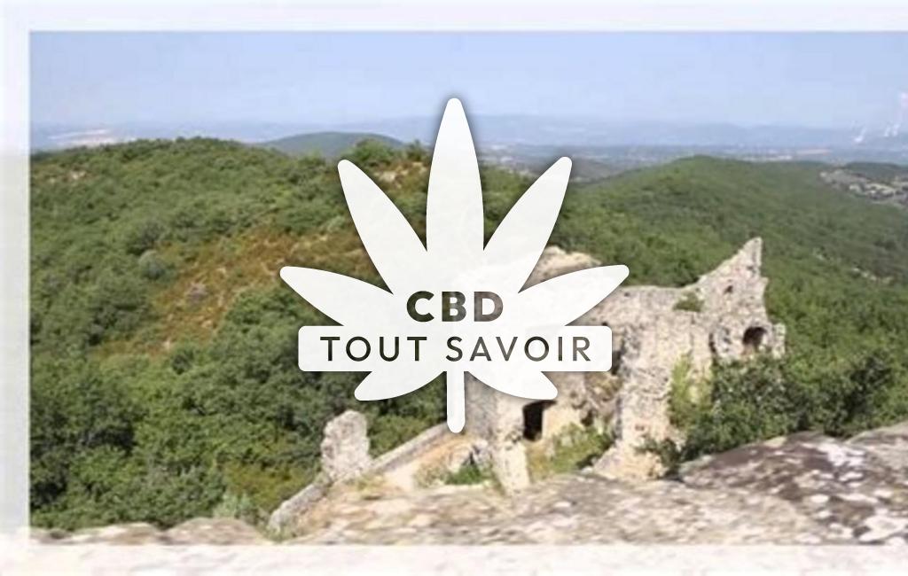 Village à Rochefort-en-Valdaine avec feuille Cannabis CBD