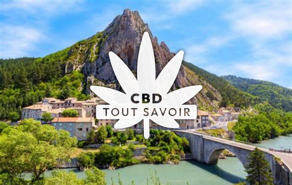 Village à Salettes avec feuille Cannabis CBD