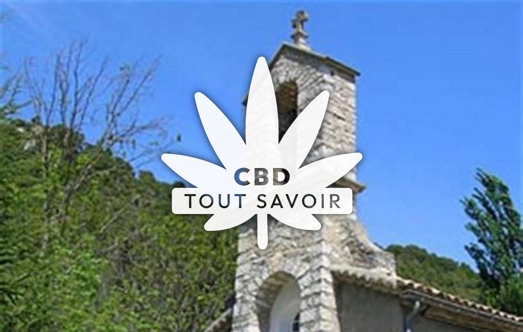 Village à Benivay-Ollon avec feuille Cannabis CBD