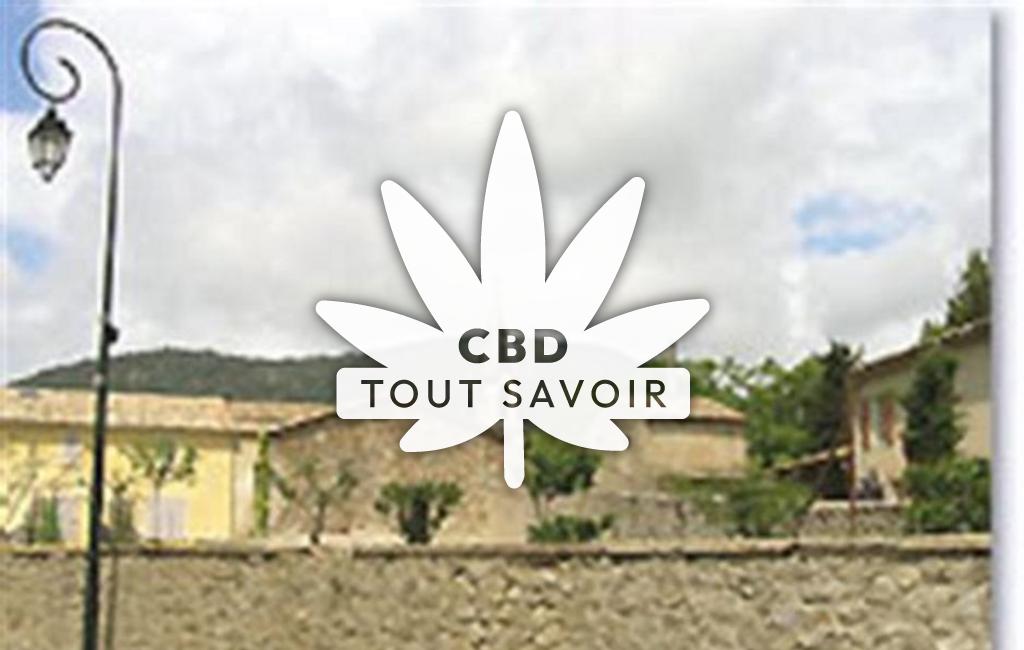 Village à Propiac avec feuille Cannabis CBD