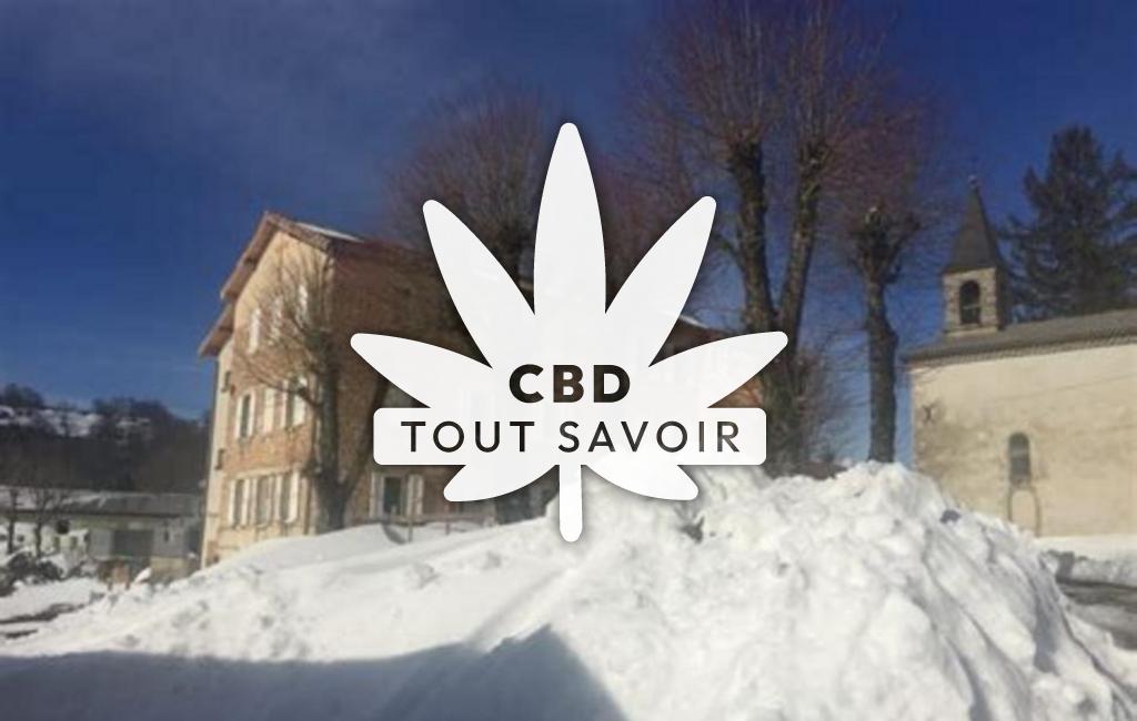 Village à Le-Chaffal avec feuille Cannabis CBD