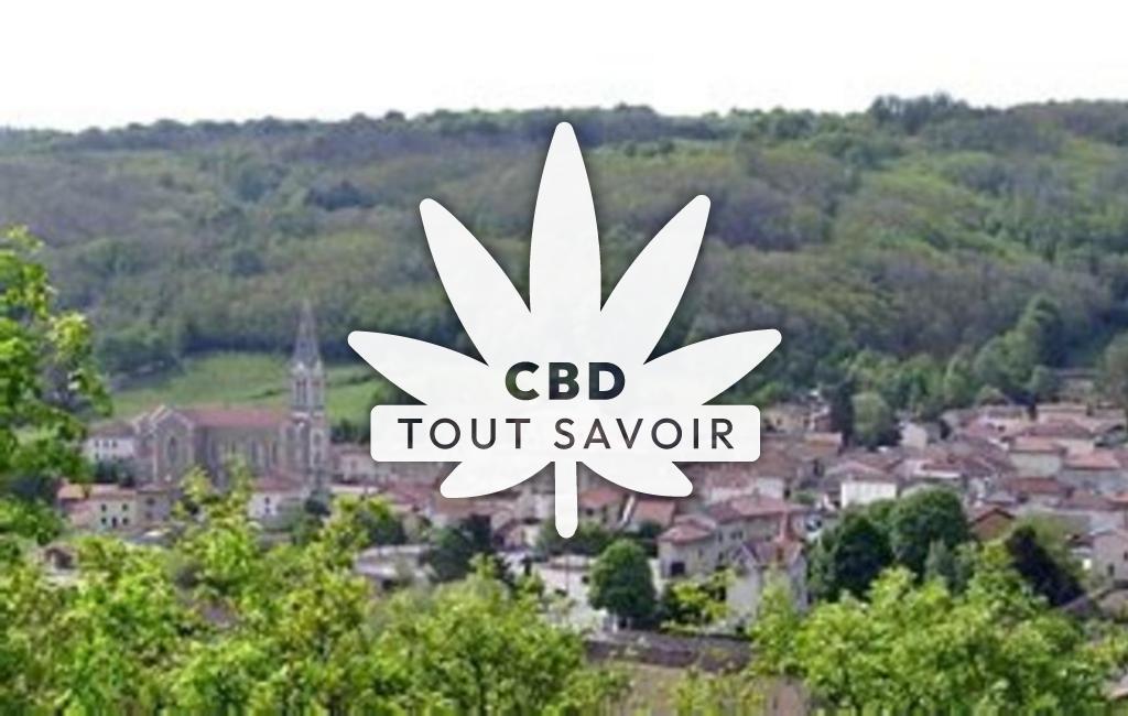 Village à Lens-Lestang avec feuille Cannabis CBD