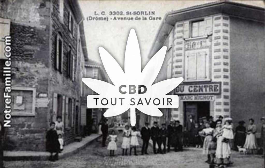 Village à Saint-Sorlin-en-Valloire avec feuille Cannabis CBD