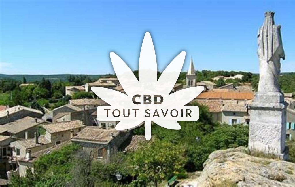 Village à Reauville avec feuille Cannabis CBD